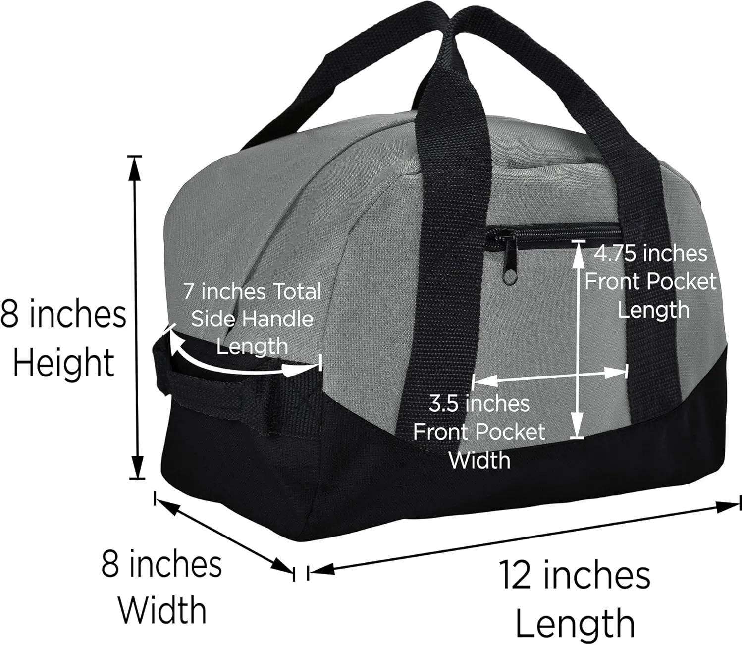 12" Mini Two Tone Duffle Bag