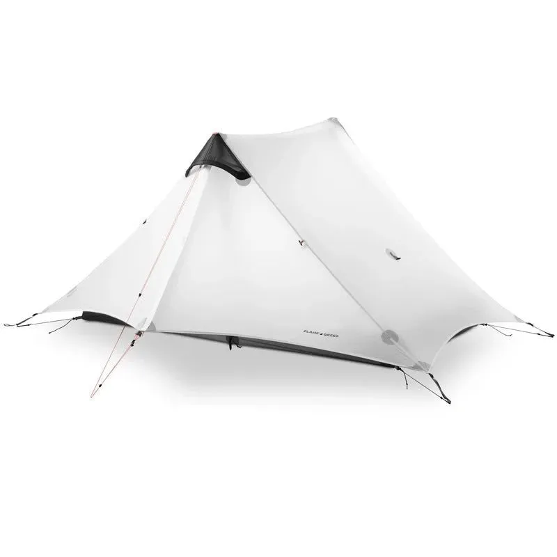 2 Person Ultralight 3-Season Rodless Camping Tent - 15D Silnylon Gray