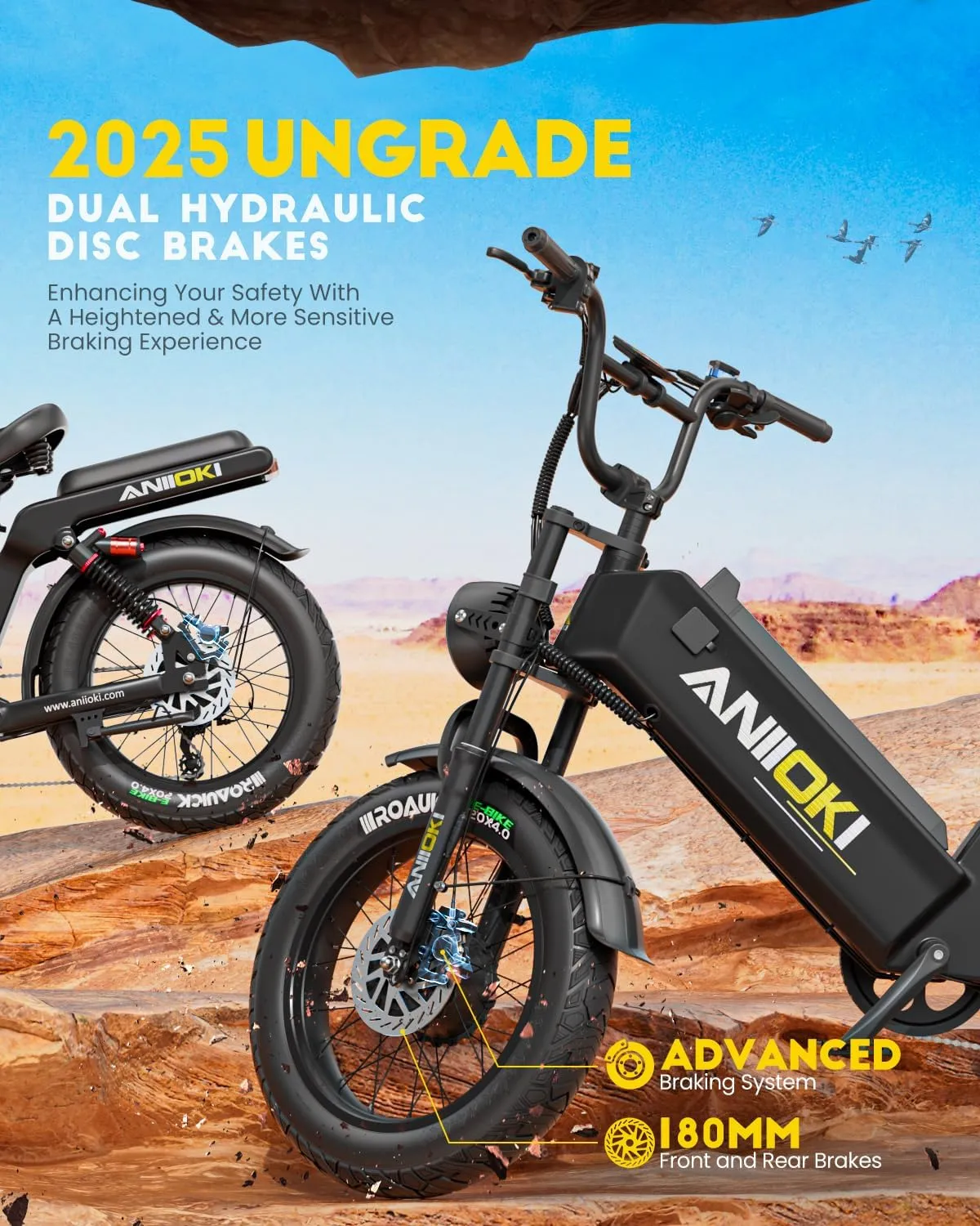 2800W Dual Motor Electric Bike for Adults,2025 Upgraded AQ177 PRO MAX eBike,33MPH 52V 70Ah Electric Bike,200Miles Long Range,20x4 Fat Tire All Terrain Ebikes, Full Suspension E Bike, SHM 7-Speed Gear