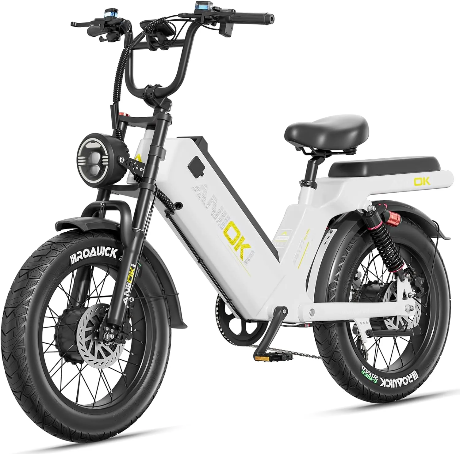 2800W Dual Motor Electric Bike for Adults,2025 Upgraded AQ177 PRO MAX eBike,33MPH 52V 70Ah Electric Bike,200Miles Long Range,20x4 Fat Tire All Terrain Ebikes, Full Suspension E Bike, SHM 7-Speed Gear