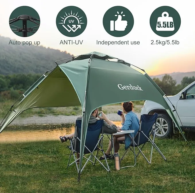 3-in-1 Multifunctional Instant PopUp Camping Tent 2/4/6 Person Family Portable Tents for Camping,Beach,Picnic,Backyard,Waterproof,Anti-UV,Easy Setup in 10Seconds