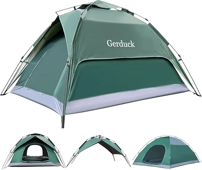 3-in-1 Multifunctional Instant PopUp Camping Tent 2/4/6 Person Family Portable Tents for Camping,Beach,Picnic,Backyard,Waterproof,Anti-UV,Easy Setup in 10Seconds