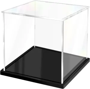 Acrylic Display Case for Collectibles Assemble Clear Acrylic Boxes for Display Thickened Glass Case for Lego Figures Doll Hobby Toys (5.9x5.9x5.9 inch; 15x15x15 cm)