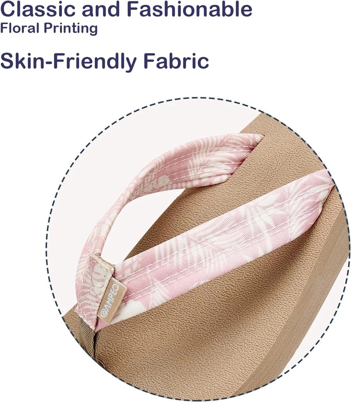 Ampeo Women's Arch Support Flip Flops Comfortable Casual Summer Beach Thong Sandals