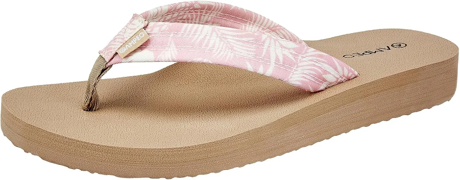 Ampeo Women's Arch Support Flip Flops Comfortable Casual Summer Beach Thong Sandals