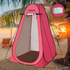 AOSION Privacy Shower Tent,Pop Up Changing Tent,Camp Bathroom Changing Dressing Room,Portable Toilet Tent with Carry Bag for Camping, Beach