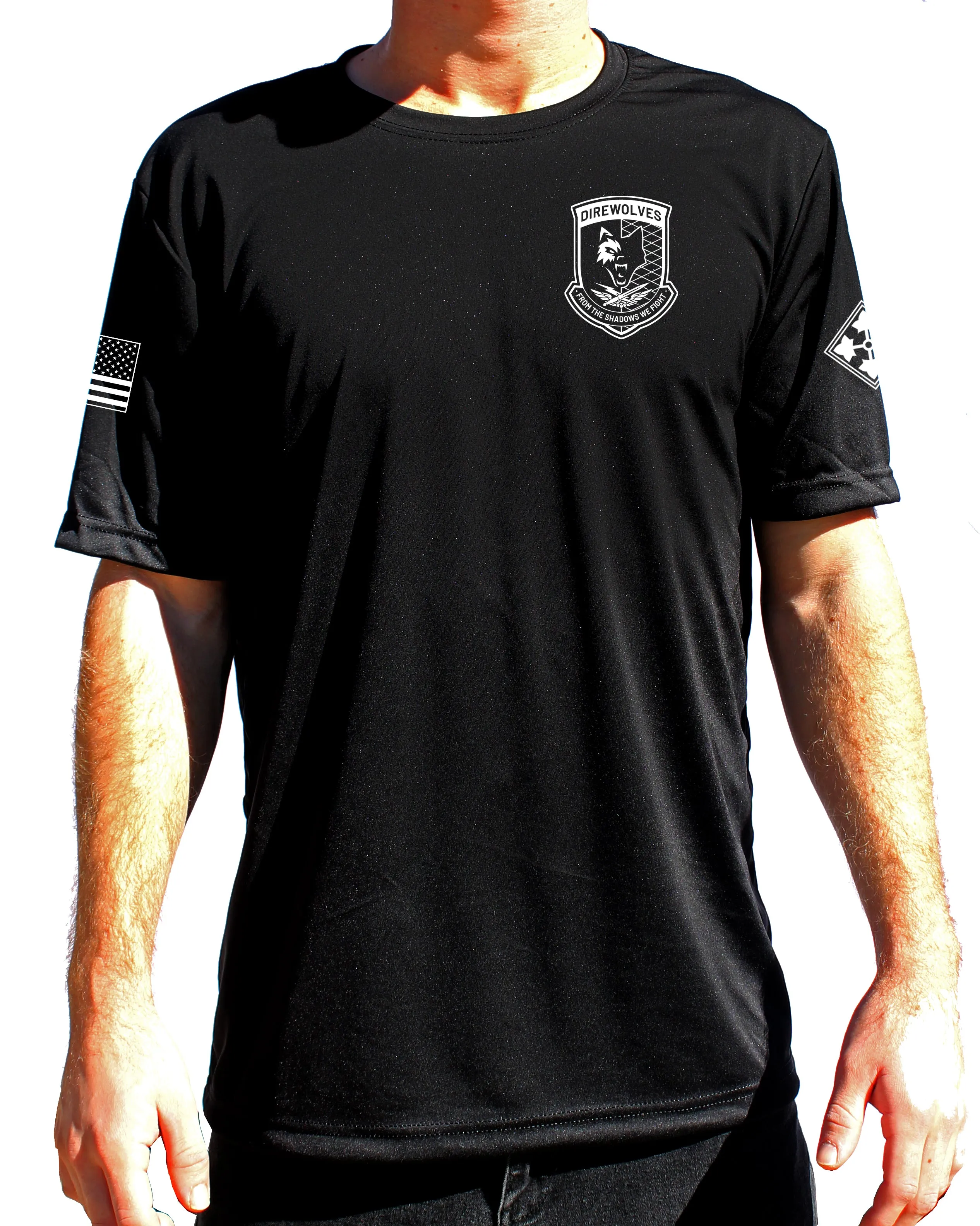Athletic Performance T-Shirt. White Design. This shirt IS approved for PT