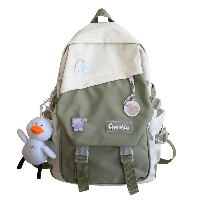Backpack Women School  Male Student  Junior High School Student   Fashion Printing shoulder bag