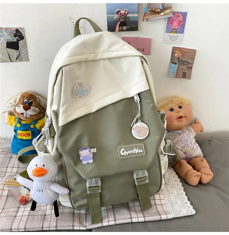 Backpack Women School  Male Student  Junior High School Student   Fashion Printing shoulder bag