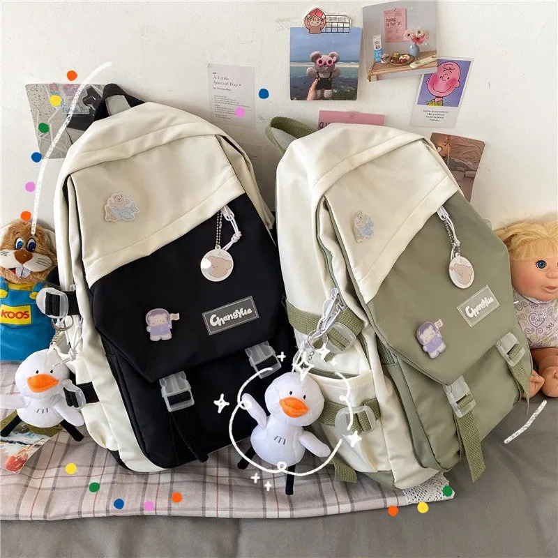 Backpack Women School  Male Student  Junior High School Student   Fashion Printing shoulder bag