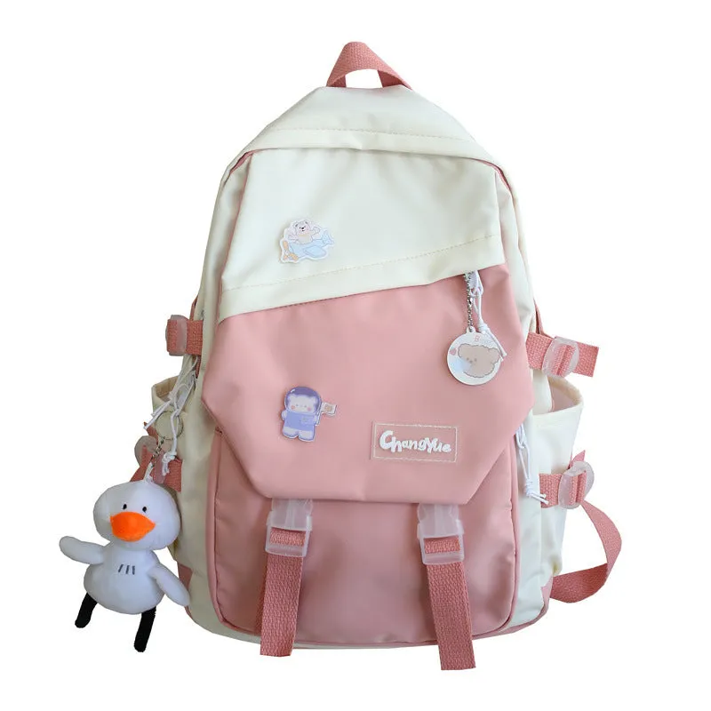 Backpack Women School  Male Student  Junior High School Student   Fashion Printing shoulder bag