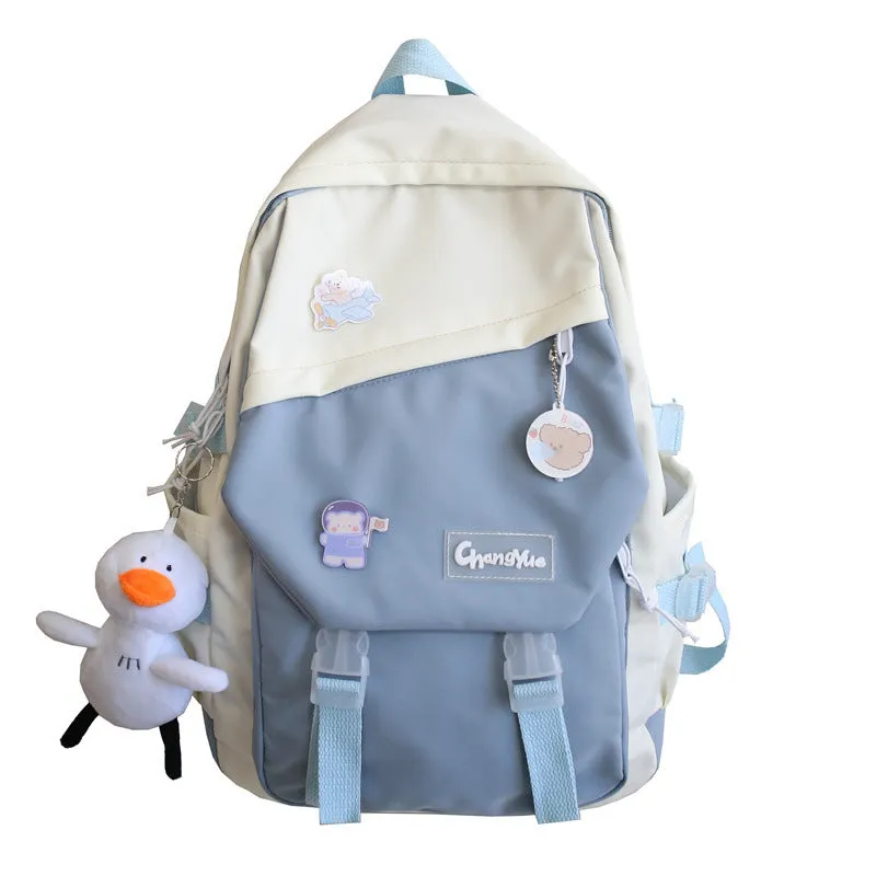 Backpack Women School  Male Student  Junior High School Student   Fashion Printing shoulder bag