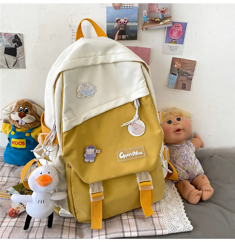 Backpack Women School  Male Student  Junior High School Student   Fashion Printing shoulder bag