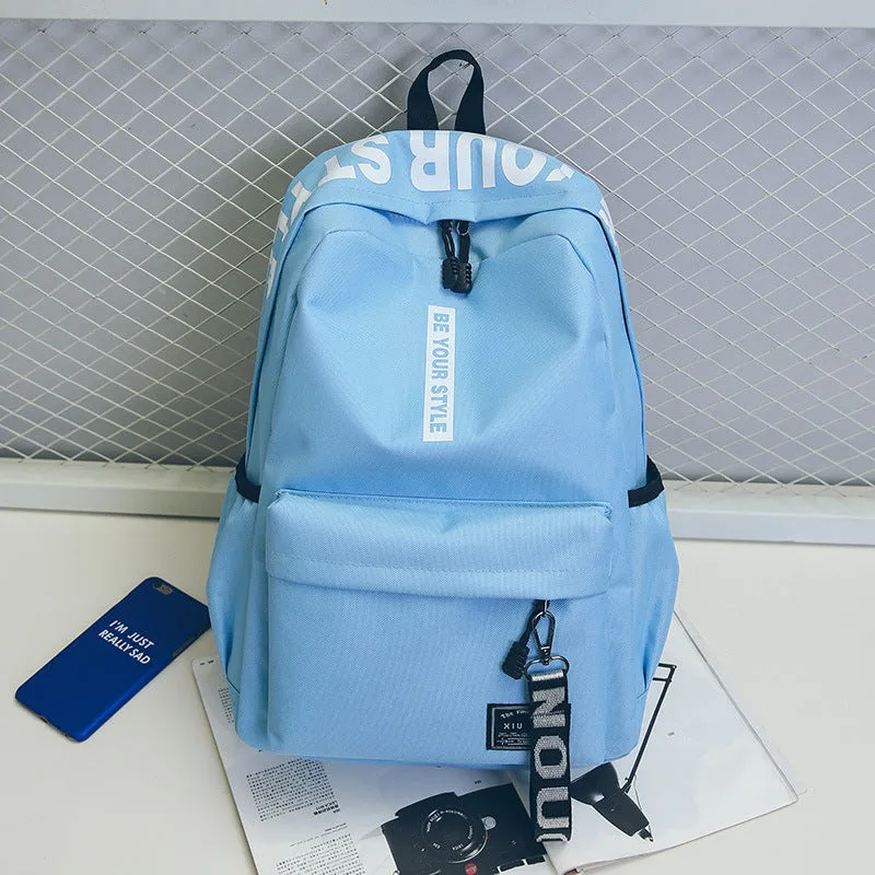 Backpack Word Campus Middle School Students Mori Style Harajuku  Trendy Travel Men Women s shoulder bag