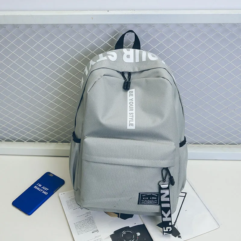 Backpack Word Campus Middle School Students Mori Style Harajuku  Trendy Travel Men Women s shoulder bag
