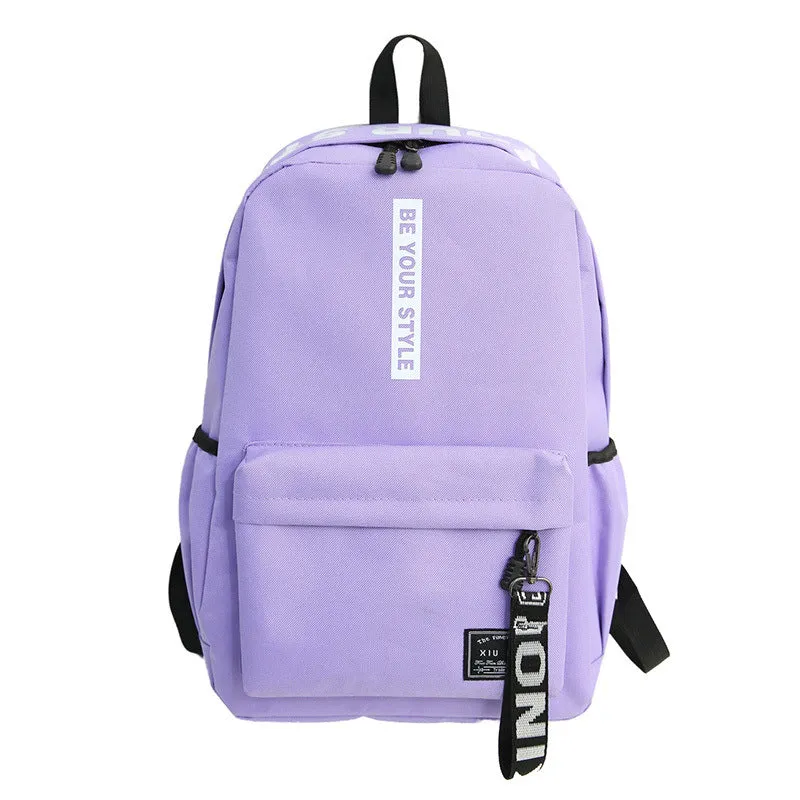 Backpack Word Campus Middle School Students Mori Style Harajuku  Trendy Travel Men Women s shoulder bag