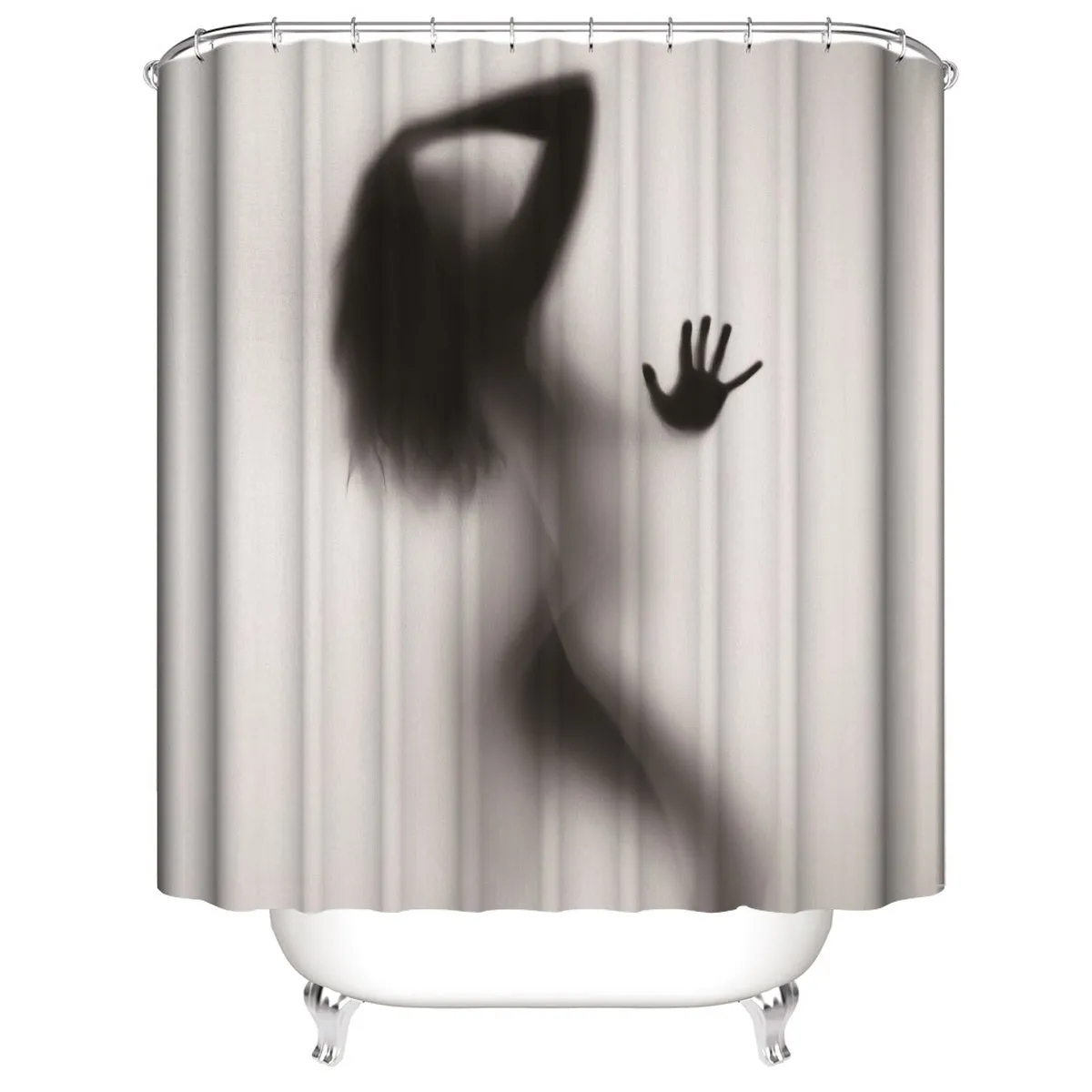 Bathroom Set Waterproof Shower Curtain   Non Slip Bathroom Pedestal Rug   Toilet Lid Cover   Floor Mat Bath Mat
