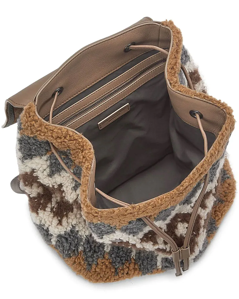 Brown Multi Cashmere Backpack