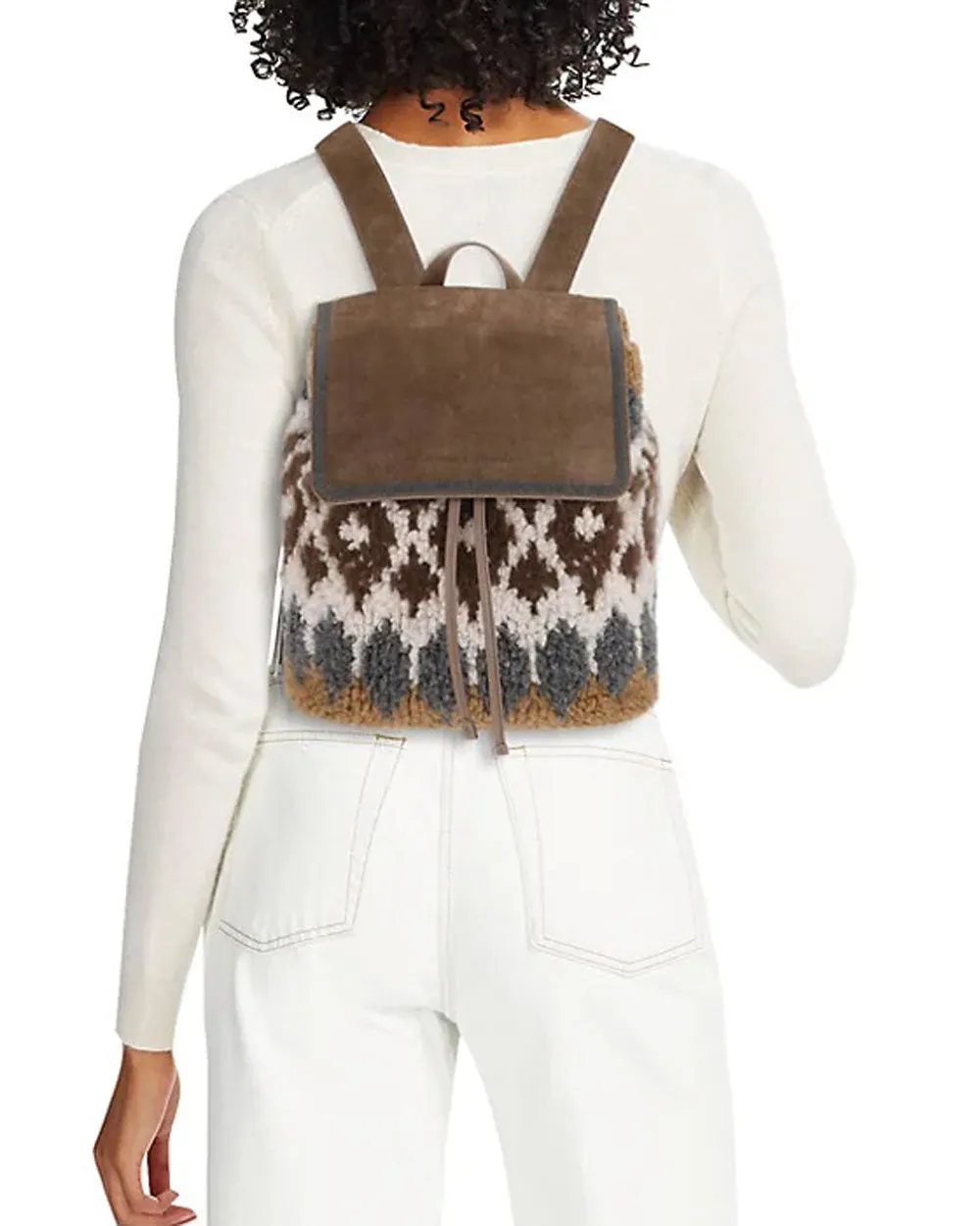 Brown Multi Cashmere Backpack