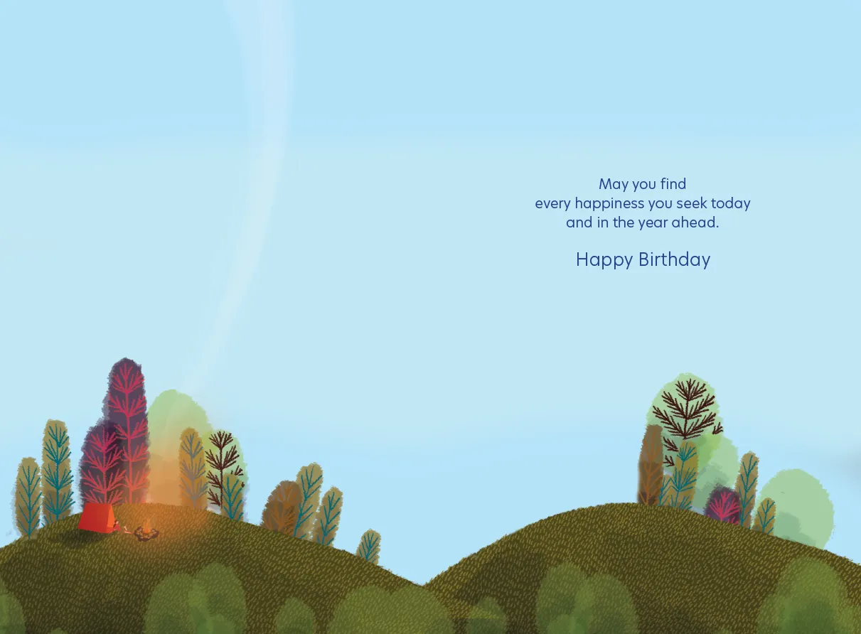 Camping Tent Birthday Card