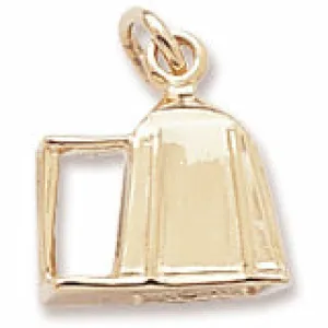 Camping Tent Charm In Yellow Gold