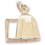 Camping Tent Charm In Yellow Gold