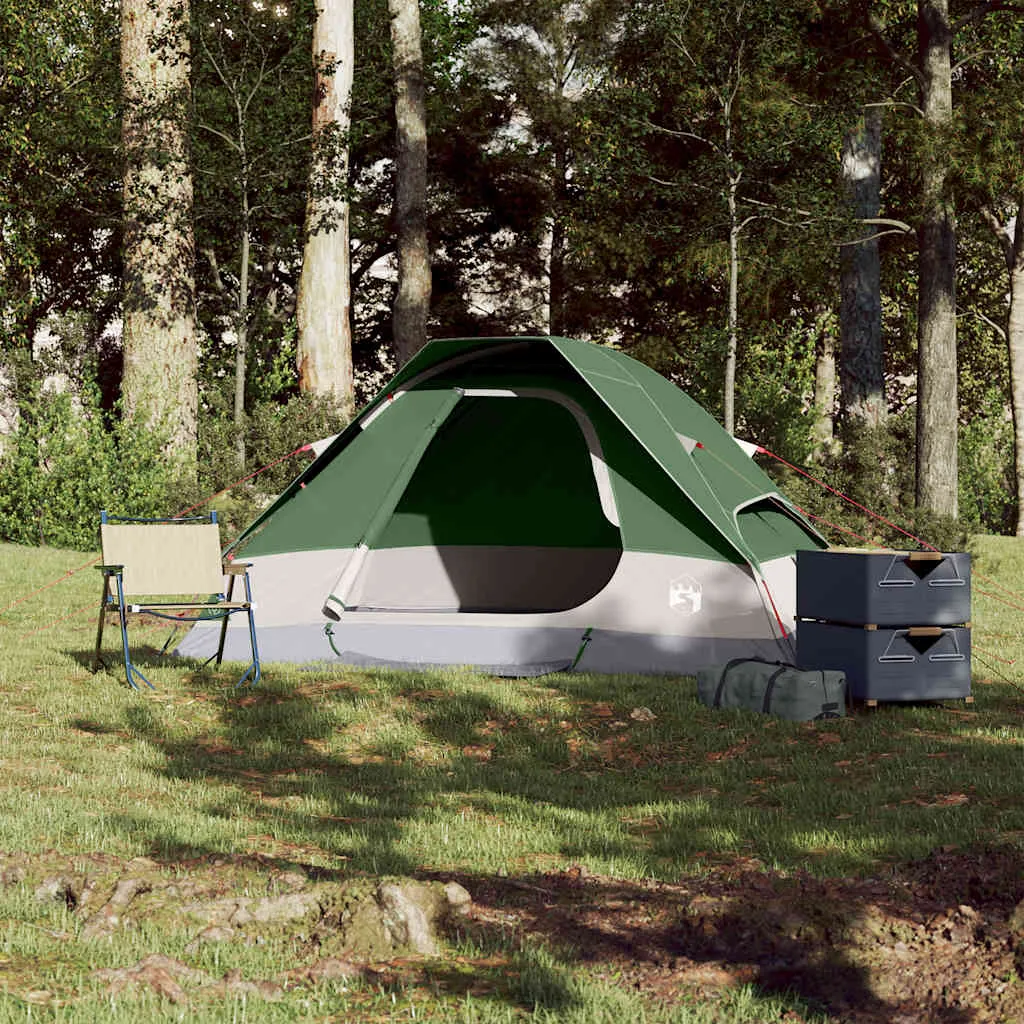 Camping Tent Dome 2-Person Green Waterproof