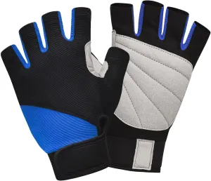 ChinFun Unisex Sailing Gloves Padded Palm Fingerless Kayaking Glove- Perfect for Paddling, Canoeing for Men Women & Youth