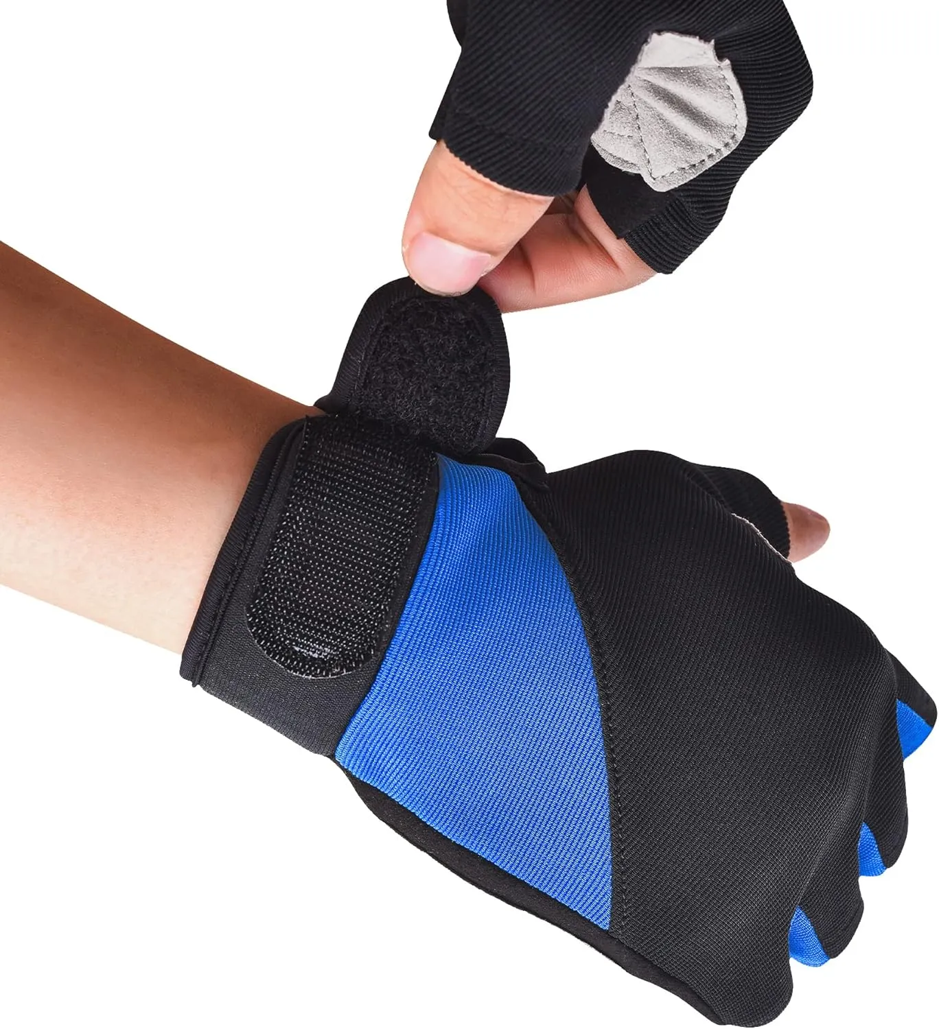 ChinFun Unisex Sailing Gloves Padded Palm Fingerless Kayaking Glove- Perfect for Paddling, Canoeing for Men Women & Youth