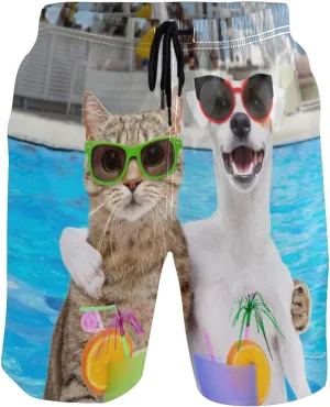 Custom Photo Mens Swim Trunks Personalized Beach Board Shorts Swim Shorts