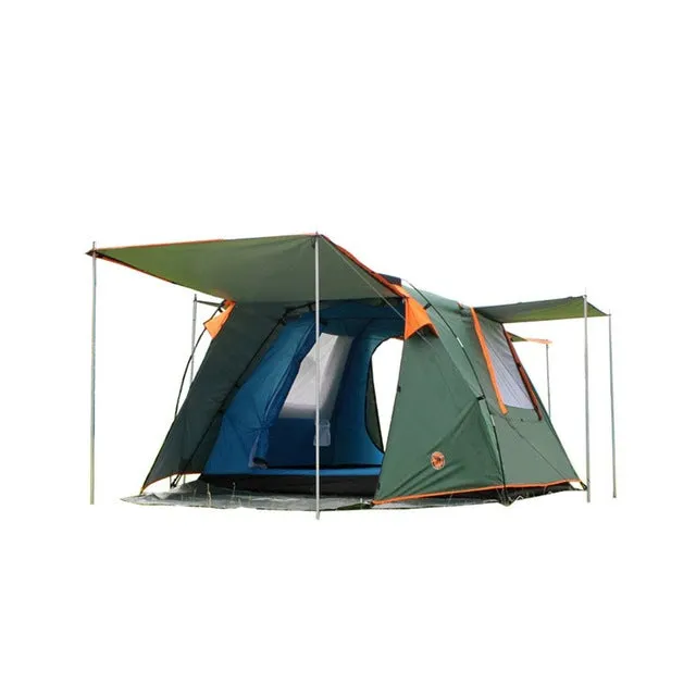 DESERTCAMEL CS088 Fully Automatic Double Layers Tent Dual Doors Square Roof Tent With Breathable Mosquito Net For 4 Persons
