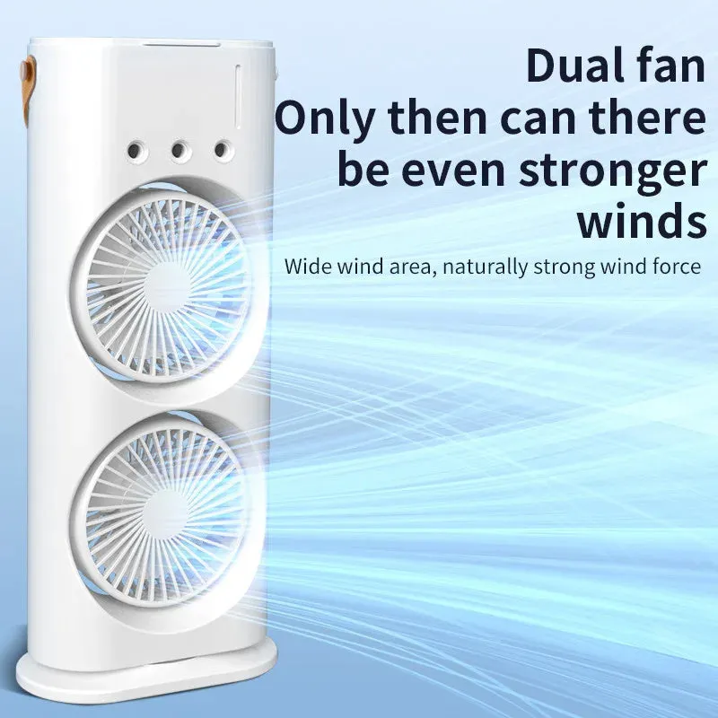 Double-ended Spray Fan Portable Humidifier Fan Air Conditioner Cooler Household Portable