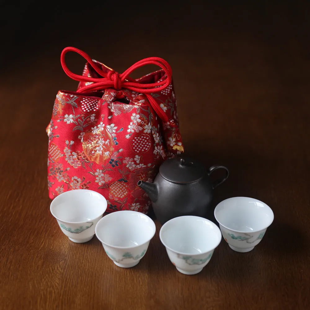 Erya Storage Bag Travel Bag Cloth Bag Tea Cup Cloth Bag