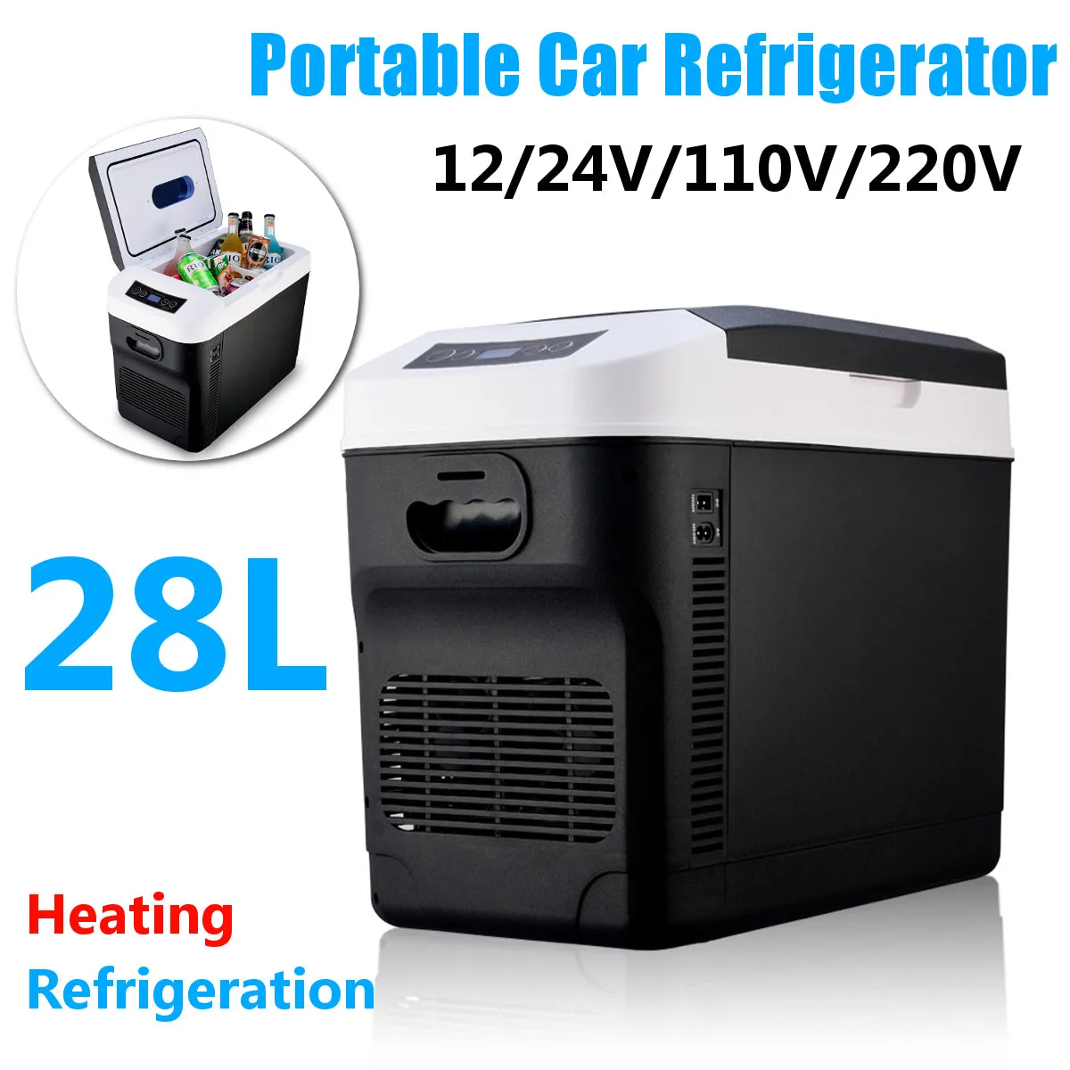 F25 Portable Refrigerator, Trolley Design, 28L