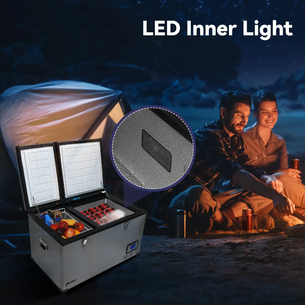 F39 Portable Freezer, 80L Compressor Cooler
