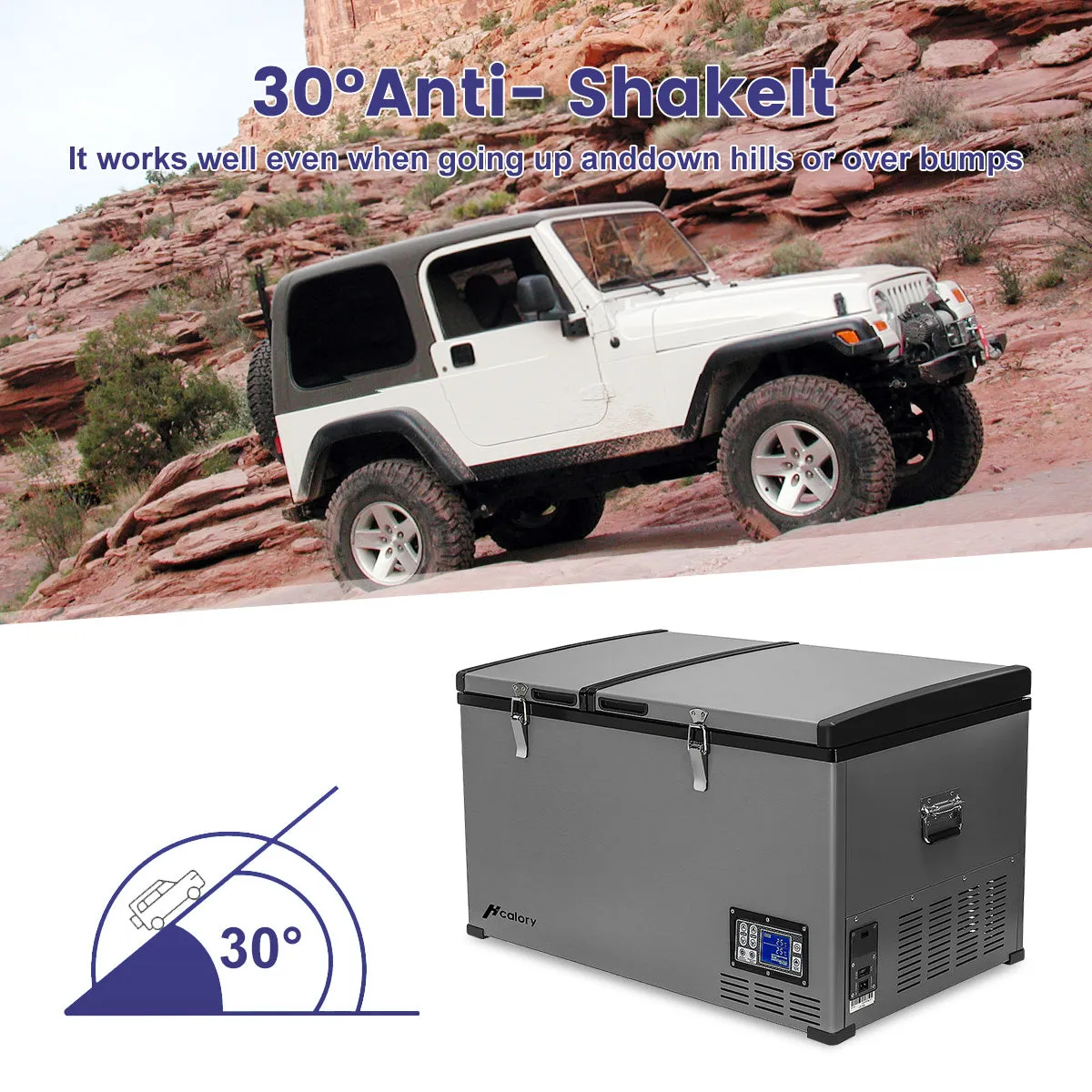 F39 Portable Freezer, 80L Compressor Cooler