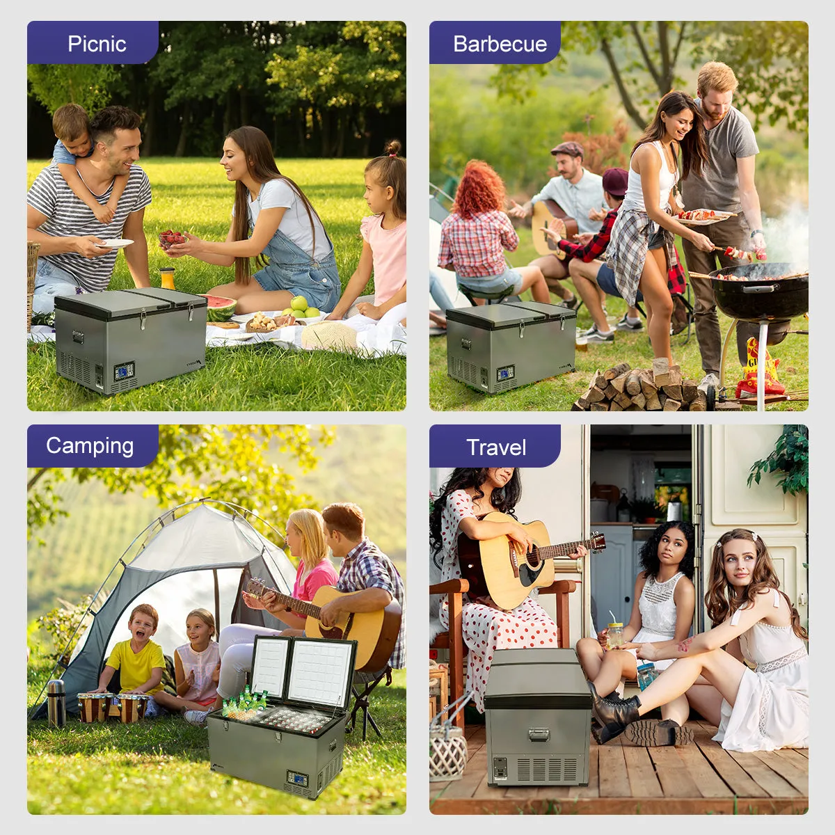 F39 Portable Freezer, 80L Compressor Cooler