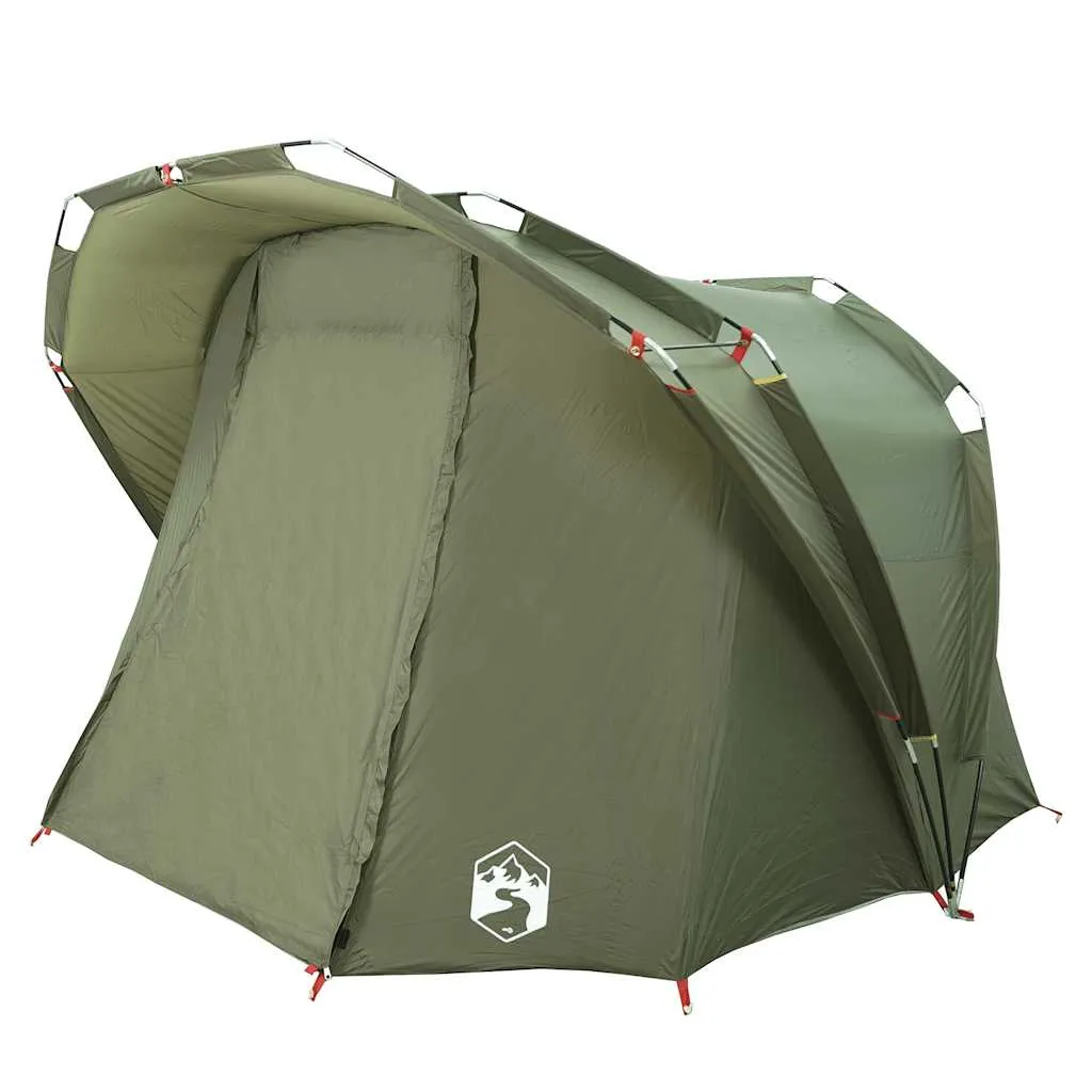 Fishing Tent 4-Person Olive Green Waterproof