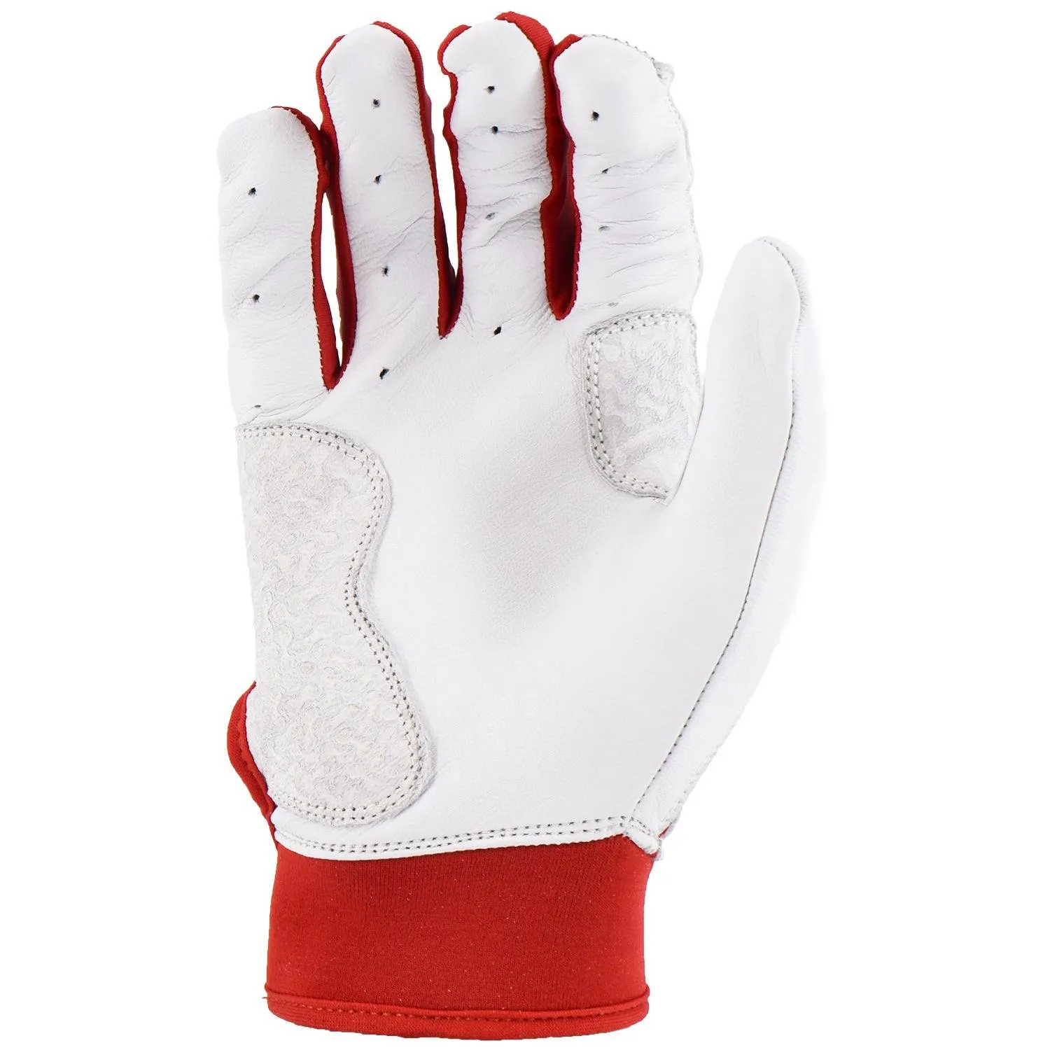 Grindstone Short Cuff Batting Glove - White/Red/Navy
