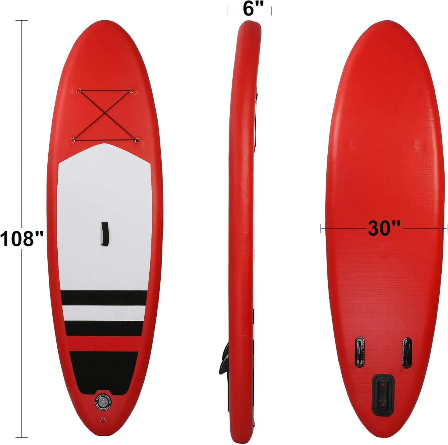 Inflatable Stand Up Paddle Board W SUP Accessories & Backpack Leash Double Action Hand Pump Repair Kit