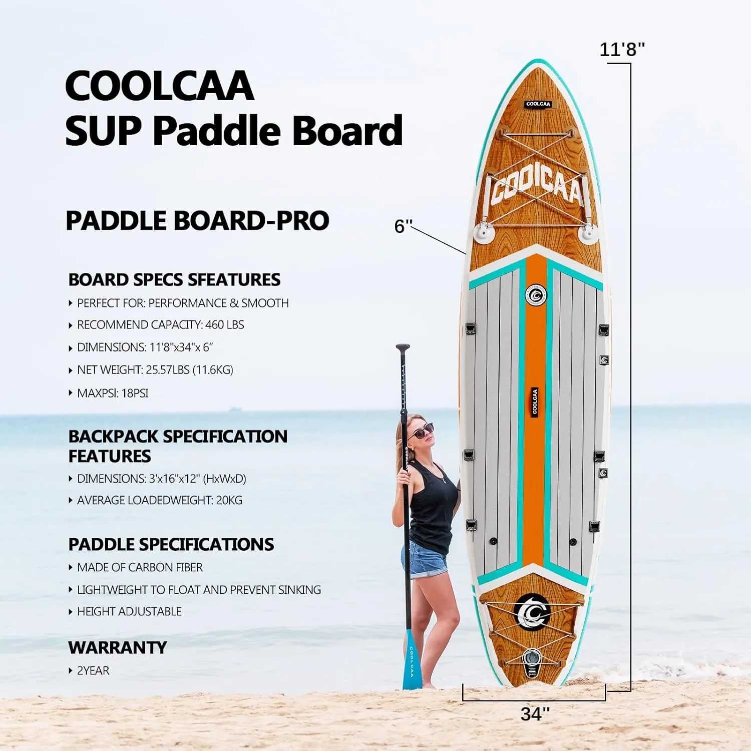Inflatable Stand Up Paddle Boards with Premium SUP Board Accessories, Stand Up Paddle Board Load up to 460 lbs, Inflatable Paddle Board for Adults 2 1 People/Family/Big Size