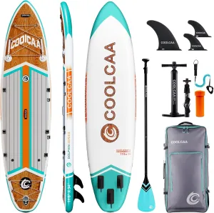 Inflatable Stand Up Paddle Boards with Premium SUP Board Accessories, Stand Up Paddle Board Load up to 460 lbs, Inflatable Paddle Board for Adults 2 1 People/Family/Big Size