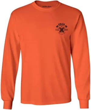 Koloa Surf Mens Kauai Surfboards Logo Long Sleeve Heavy Cotton Tee in Reg, Big and Tall