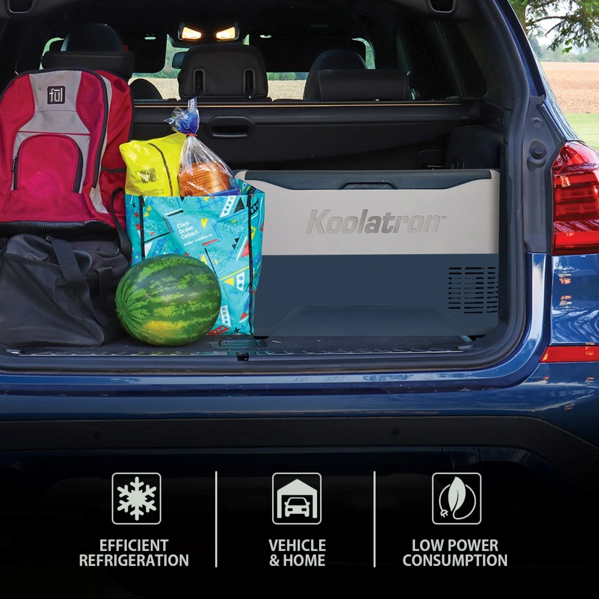 Koolatron 12 Volt Portable Freezer Refrigerator w/ Bluetooth Controls 31 qt (30L) Electric Cooler, 12V DC/110V AC Cords Included, Compressor Cooling -8 to 50°F (-22 to 10°C), Travel Car Fridge, Gray