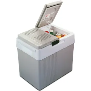 Koolatron 12V Electric Cooler/Warmer, 31L (33qt) Thermoelectric Car Fridge, Dual Opening, 12 Volt DC Connection, Plug In Iceless Portable Refrigerator, For Work Travel Vehicle Truck RV, Gray