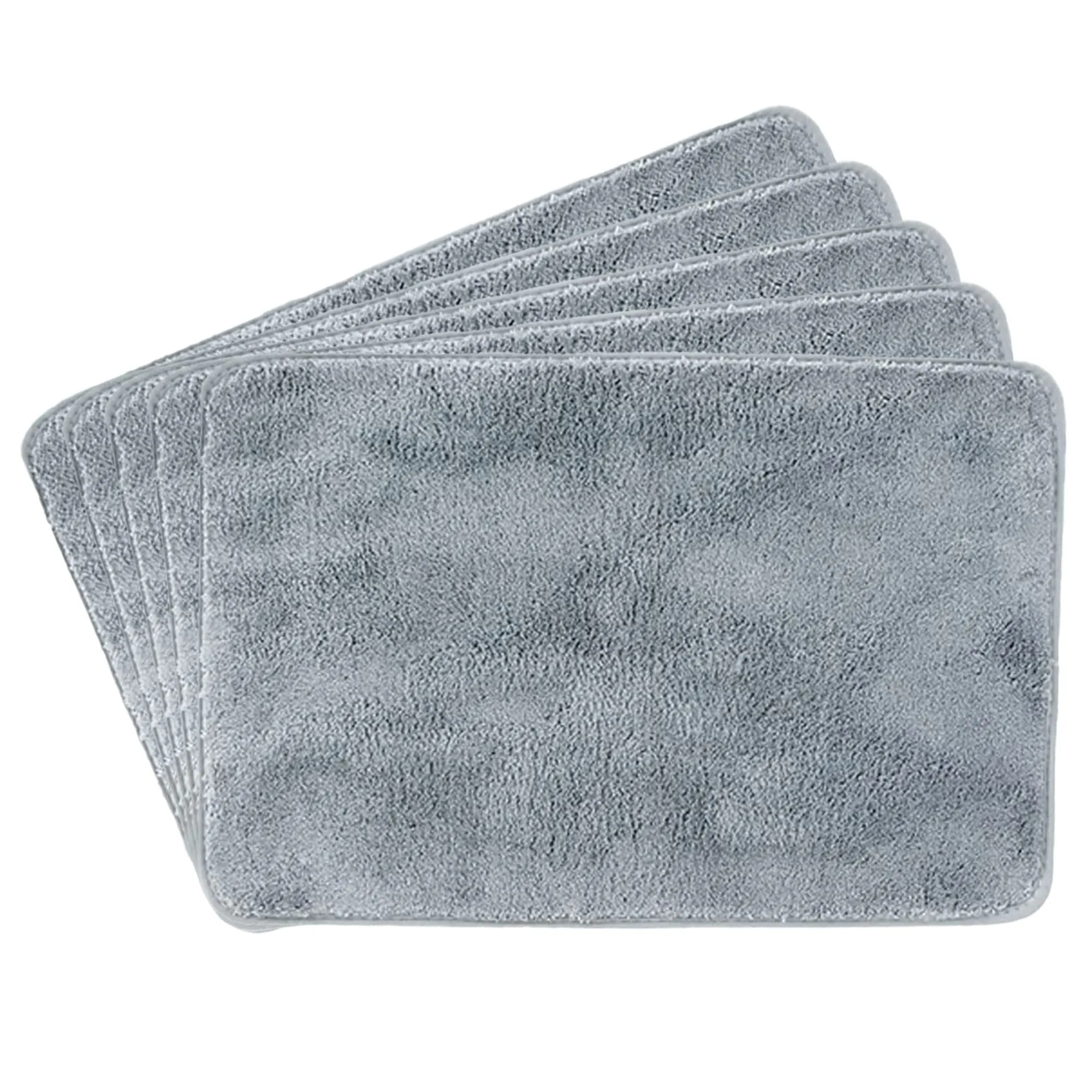 Kuber Industries Luxury Door Mat|Super Absorbent,Non-Slip & Comfortable|Anti Skid Bathroom |Multi-Utility Floor for Living Room,Bedroom,Entrances|40 x 60 cm,Grey, Pack of 5