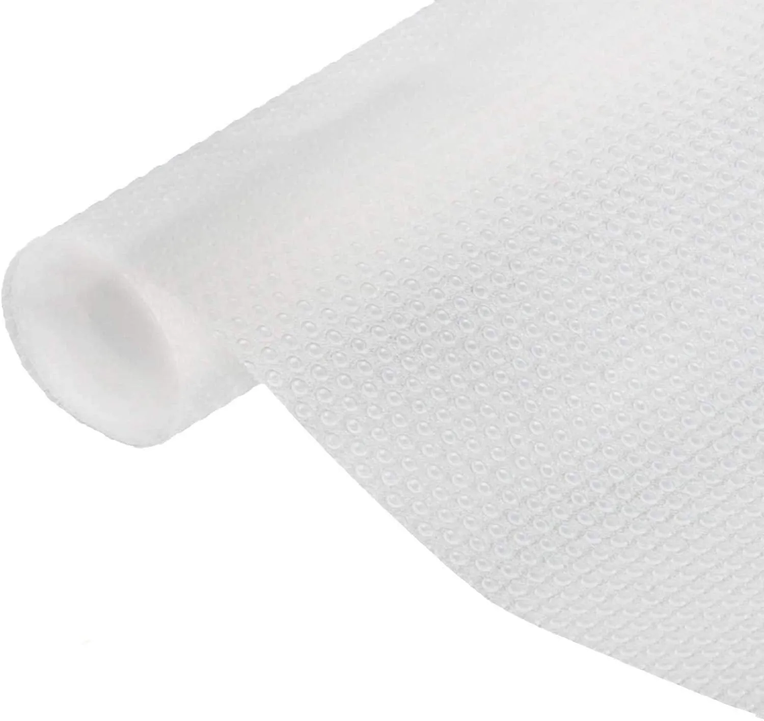 Kuber Industries Multipurpose Textured Super Strong Anti-Slip Mat Liner - Size 45X150cm (1.5 Meter Roll, White) - CTKTC22421, PVC