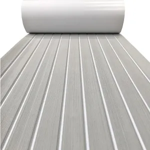 KXKZREN Boat Flooring EVA Foam Decking Sheet Faux Teak Marine Mat Marine Carpet Cooler Tops Non-Slip Self-Adhesive Flooring for Motorboat RV Yacht Kayak Swim Platform 94" x 47"/44"/35"/23"/16"