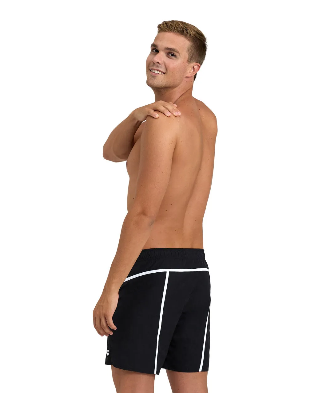 Men's arena Pro_File Beach Boxer - Black-white