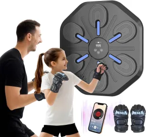 Music Boxing Machine, Boxing Wall Mount Machine for Kids Adult, Smart Bluetooth Boxing Machine Wall Mounted Music with Boxing Gloves for Boxing Workout Equipment Target for Home, Office,(2025 New)